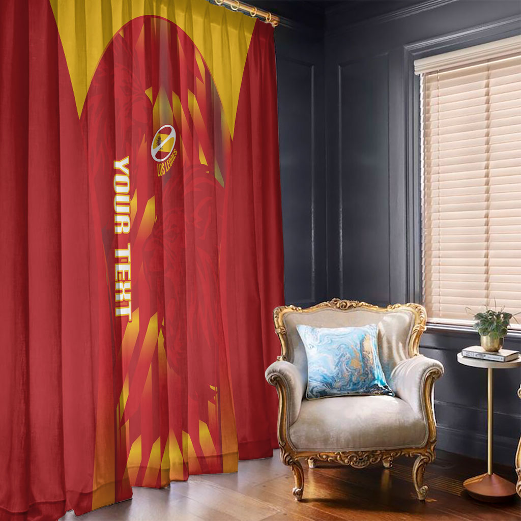 Custom Spain Rugby 2026 Window Curtain Vamos Los Leones Red Version