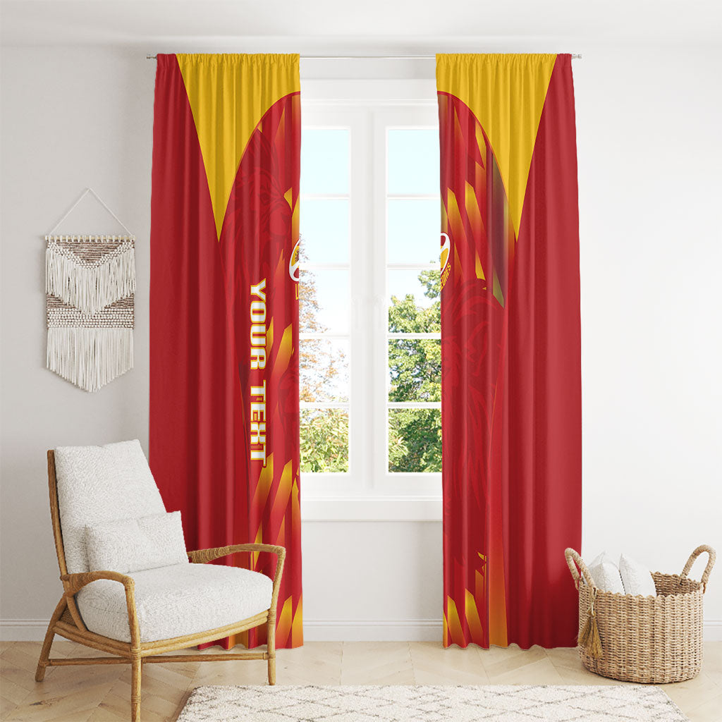 Custom Spain Rugby 2026 Window Curtain Vamos Los Leones Red Version