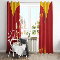 Custom Spain Rugby 2026 Window Curtain Vamos Los Leones Red Version
