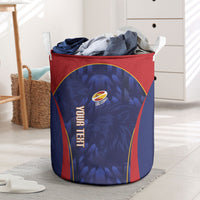 Custom Spain Rugby 2026 Laundry Basket Vamos Los Leones Blue Version