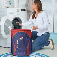 Custom Spain Rugby 2026 Laundry Basket Vamos Los Leones Blue Version