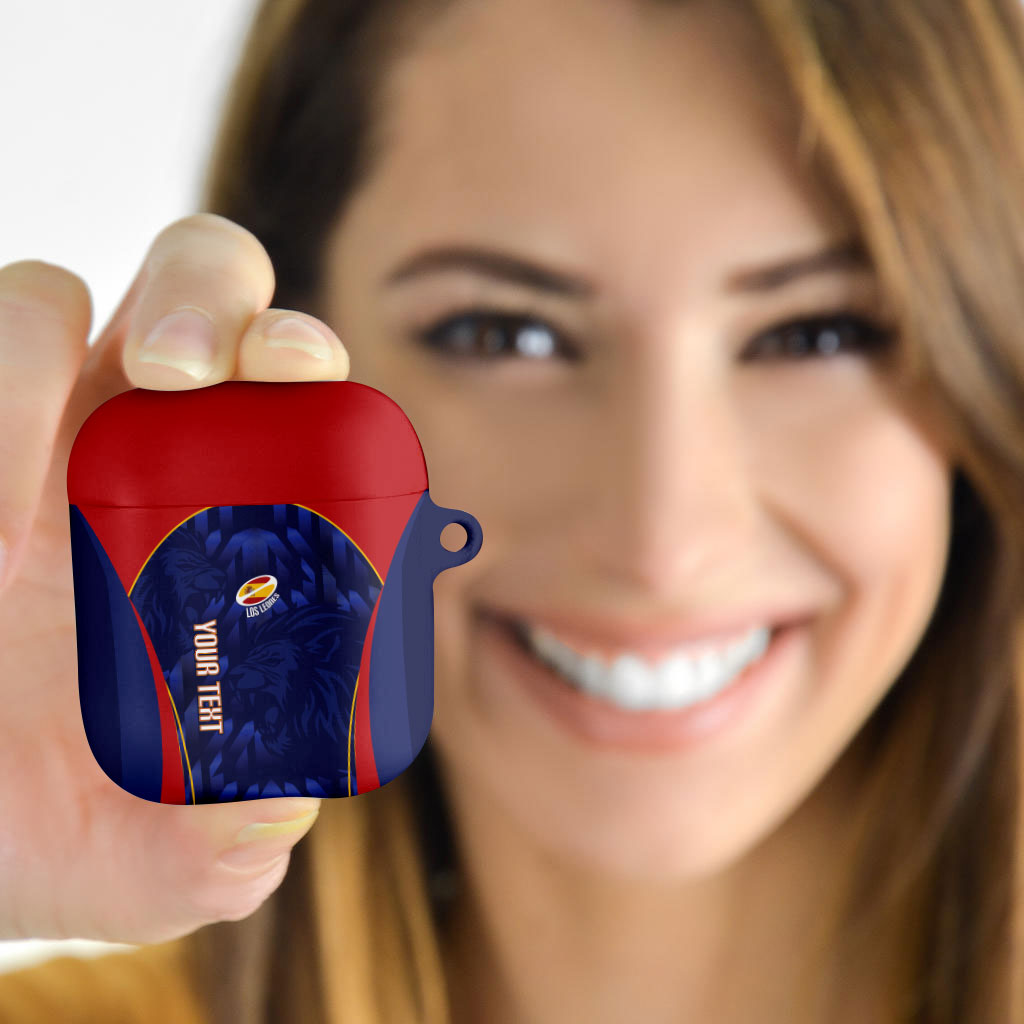 Custom Spain Rugby 2026 AirPods Case Vamos Los Leones Blue Version
