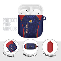 Custom Spain Rugby 2026 AirPods Case Vamos Los Leones Blue Version