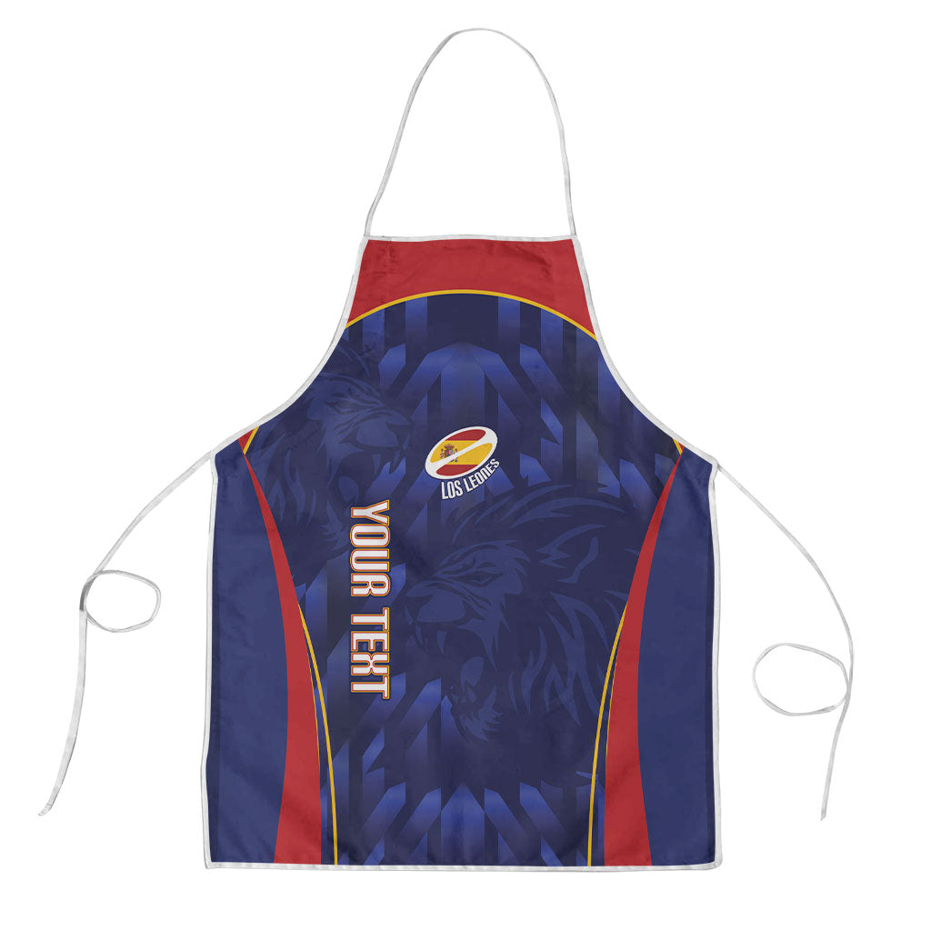Custom Spain Rugby 2026 Apron Vamos Los Leones Blue Version