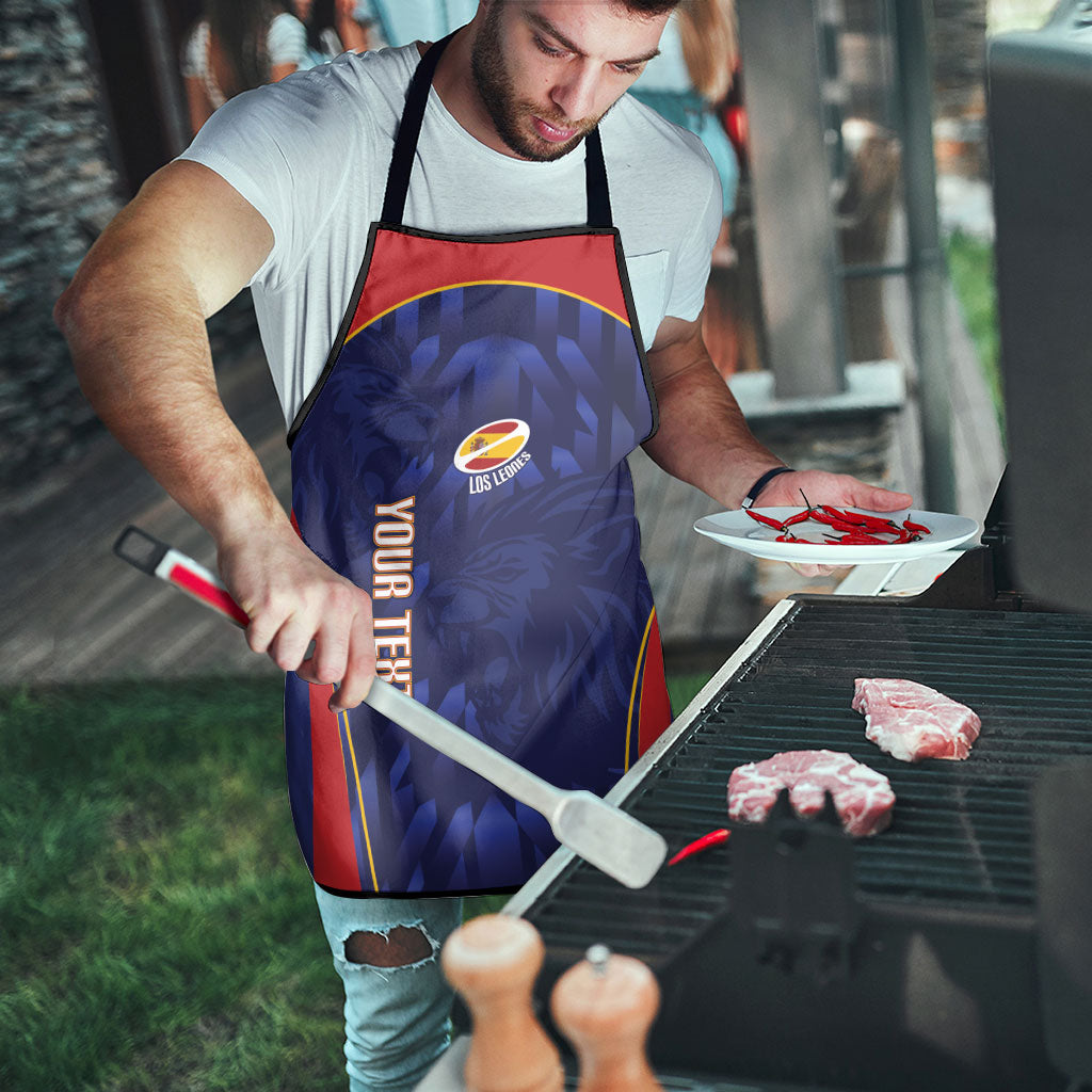 Custom Spain Rugby 2026 Apron Vamos Los Leones Blue Version