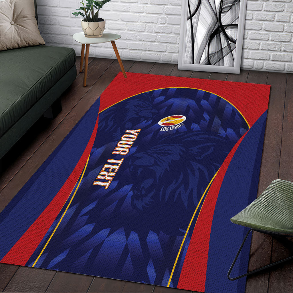Custom Spain Rugby 2026 Area Rug Vamos Los Leones Blue Version