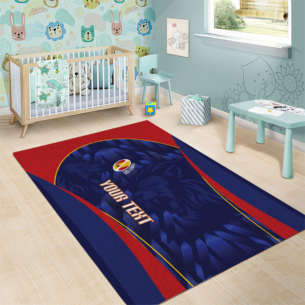 Custom Spain Rugby 2026 Area Rug Vamos Los Leones Blue Version