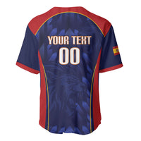 Custom Spain Rugby 2026 Baseball Jersey Vamos Los Leones Blue Version