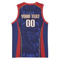 Custom Spain Rugby 2026 Basketball Jersey Vamos Los Leones Blue Version