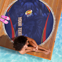 Custom Spain Rugby 2026 Beach Blanket Vamos Los Leones Blue Version