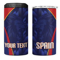Custom Spain Rugby 2026 4 in 1 Can Cooler Tumbler Vamos Los Leones Blue Version