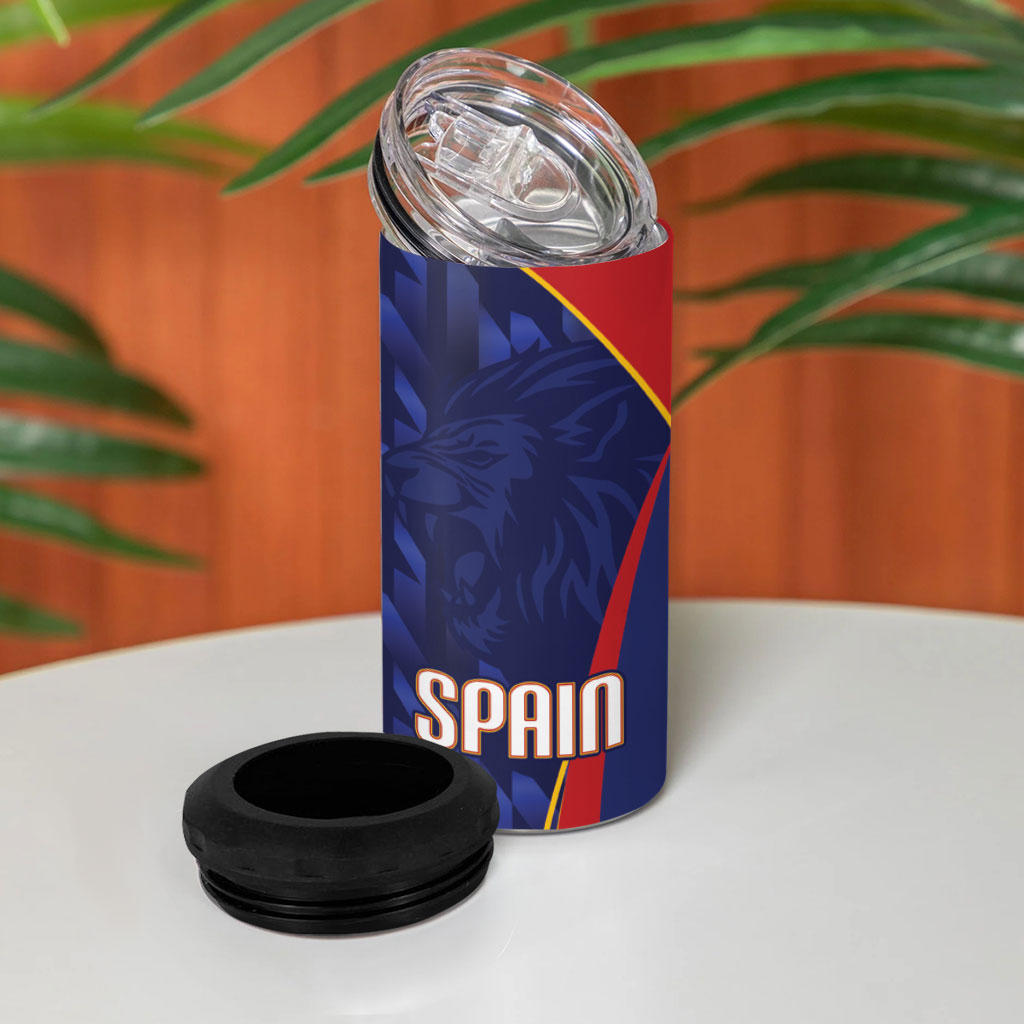 Custom Spain Rugby 2026 4 in 1 Can Cooler Tumbler Vamos Los Leones Blue Version