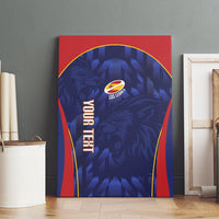 Custom Spain Rugby 2026 Canvas Wall Art Vamos Los Leones Blue Version