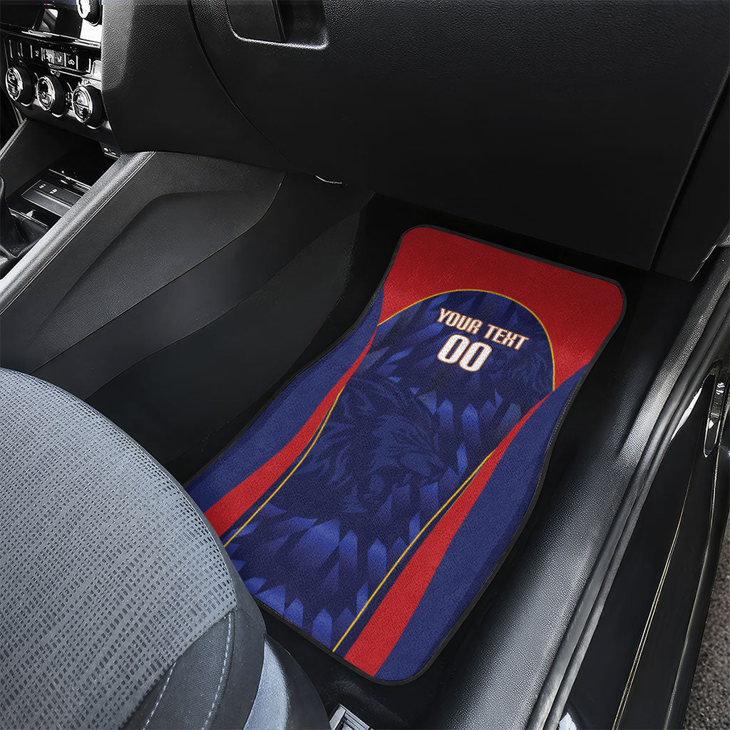 Custom Spain Rugby 2026 Car Mats Vamos Los Leones Blue Version