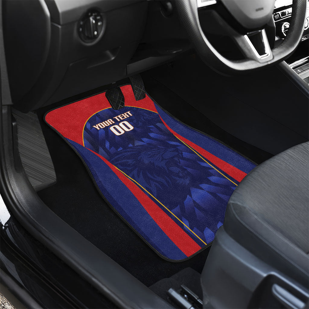 Custom Spain Rugby 2026 Car Mats Vamos Los Leones Blue Version
