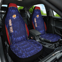 Custom Spain Rugby 2026 Car Seat Cover Vamos Los Leones Blue Version