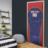 Custom Spain Rugby 2026 Door Cover Vamos Los Leones Blue Version