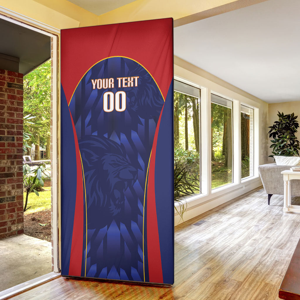 Custom Spain Rugby 2026 Door Cover Vamos Los Leones Blue Version