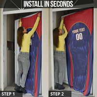 Custom Spain Rugby 2026 Door Cover Vamos Los Leones Blue Version