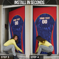 Custom Spain Rugby 2026 Door Cover Vamos Los Leones Blue Version