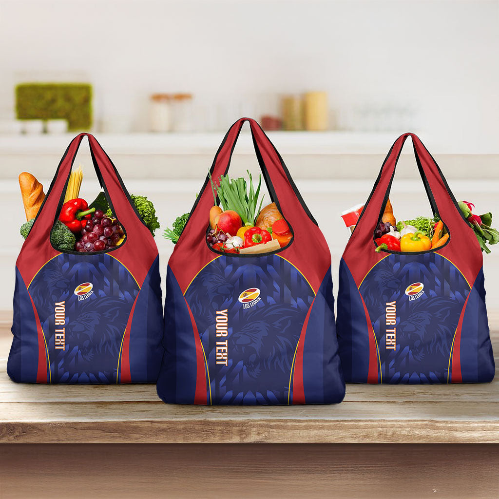 Custom Spain Rugby 2026 Grocery Bag Vamos Los Leones Blue Version