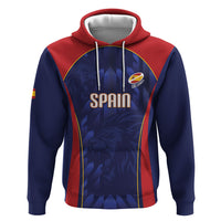 Custom Spain Rugby 2026 Hoodie Vamos Los Leones Blue Version
