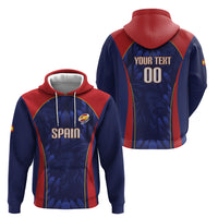Custom Spain Rugby 2026 Hoodie Vamos Los Leones Blue Version