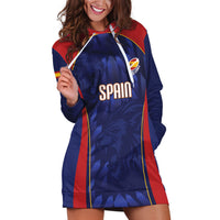 Custom Spain Rugby 2026 Hoodie Dress Vamos Los Leones Blue Version
