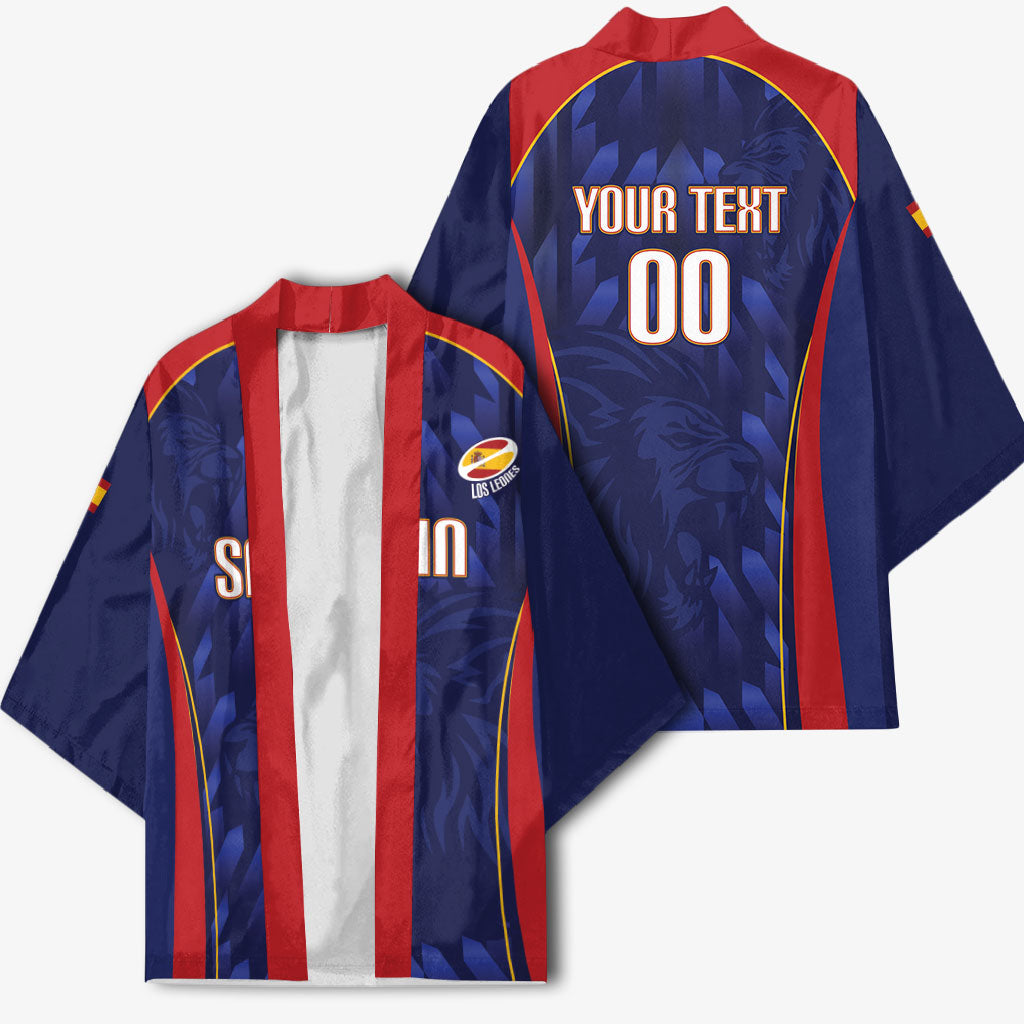 Custom Spain Rugby 2026 Kimono Vamos Los Leones Blue Version