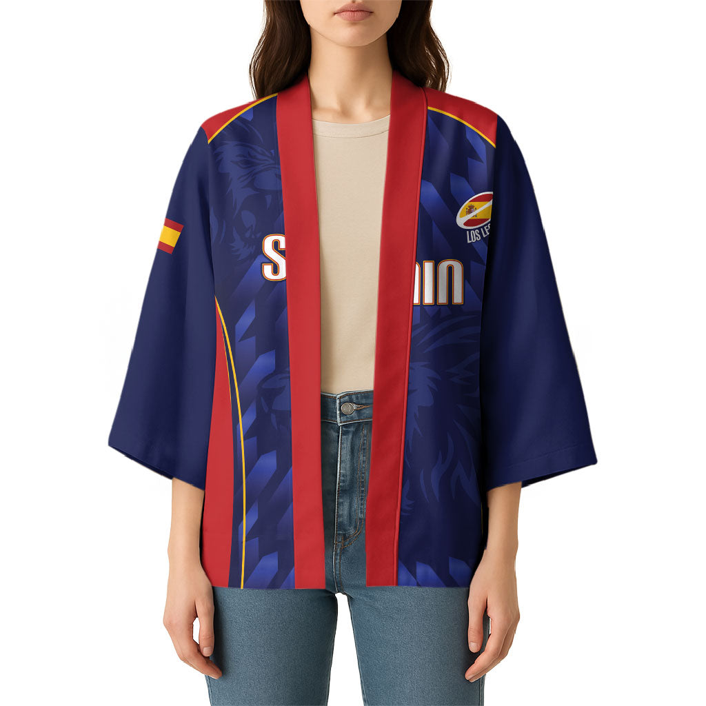 Custom Spain Rugby 2026 Kimono Vamos Los Leones Blue Version