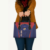 Custom Spain Rugby 2026 Leather Bag Vamos Los Leones Blue Version