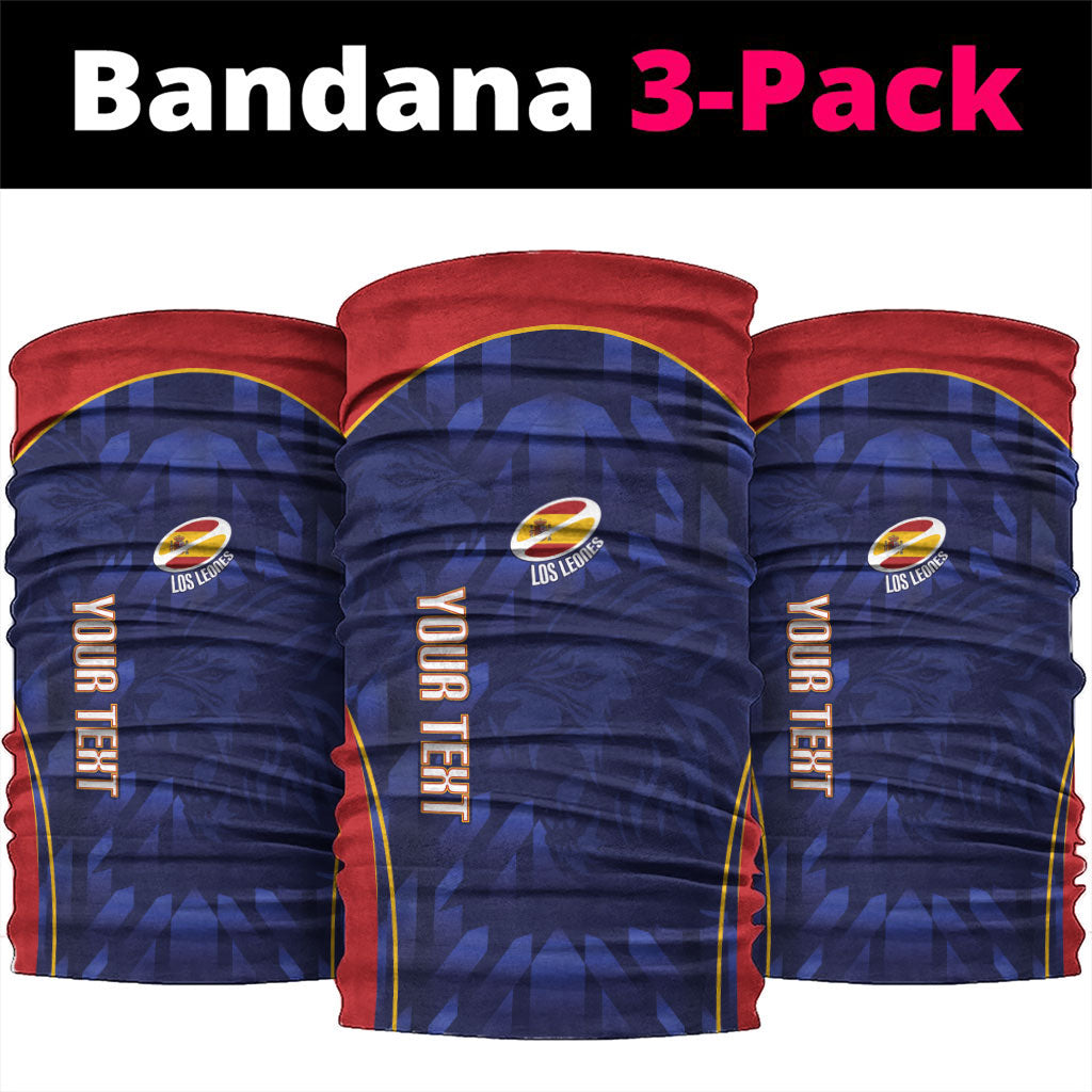 Custom Spain Rugby 2026 Neck Gaiter Vamos Los Leones Blue Version