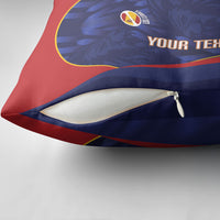 Custom Spain Rugby 2026 Pillow Cover Vamos Los Leones Blue Version