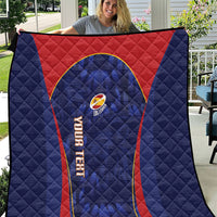Custom Spain Rugby 2026 Quilt Vamos Los Leones Blue Version