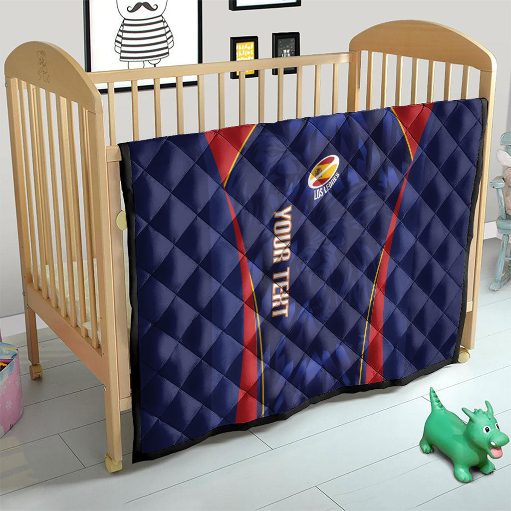 Custom Spain Rugby 2026 Quilt Vamos Los Leones Blue Version