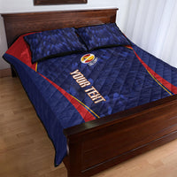 Custom Spain Rugby 2026 Quilt Bed Set Vamos Los Leones Blue Version