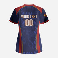 Custom Spain Rugby 2026 Scrub Top Vamos Los Leones Blue Version