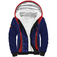 Custom Spain Rugby 2026 Sherpa Hoodie Vamos Los Leones Blue Version