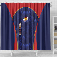 Custom Spain Rugby 2026 Shower Curtain Vamos Los Leones Blue Version