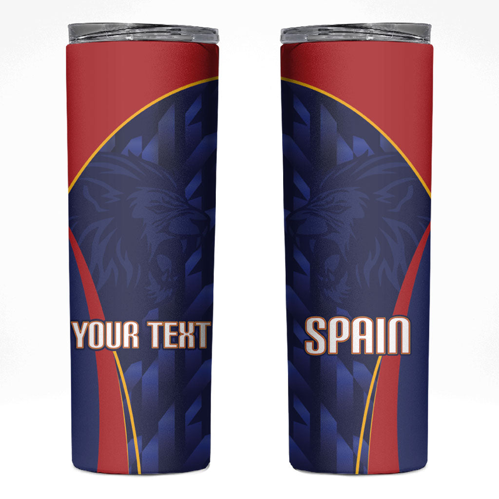 Custom Spain Rugby 2026 Skinny Tumbler Vamos Los Leones Blue Version