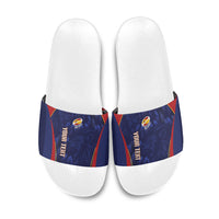 Custom Spain Rugby 2026 Slide Sandals Vamos Los Leones Blue Version