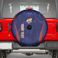 Custom Spain Rugby 2026 Spare Tire Cover Vamos Los Leones Blue Version