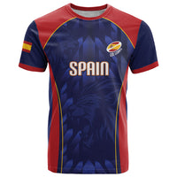 Custom Spain Rugby 2026 T Shirt Vamos Los Leones Blue Version