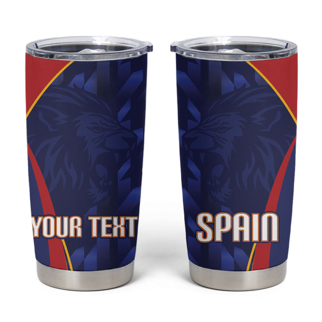 Custom Spain Rugby 2026 Tumbler Cup Vamos Los Leones Blue Version