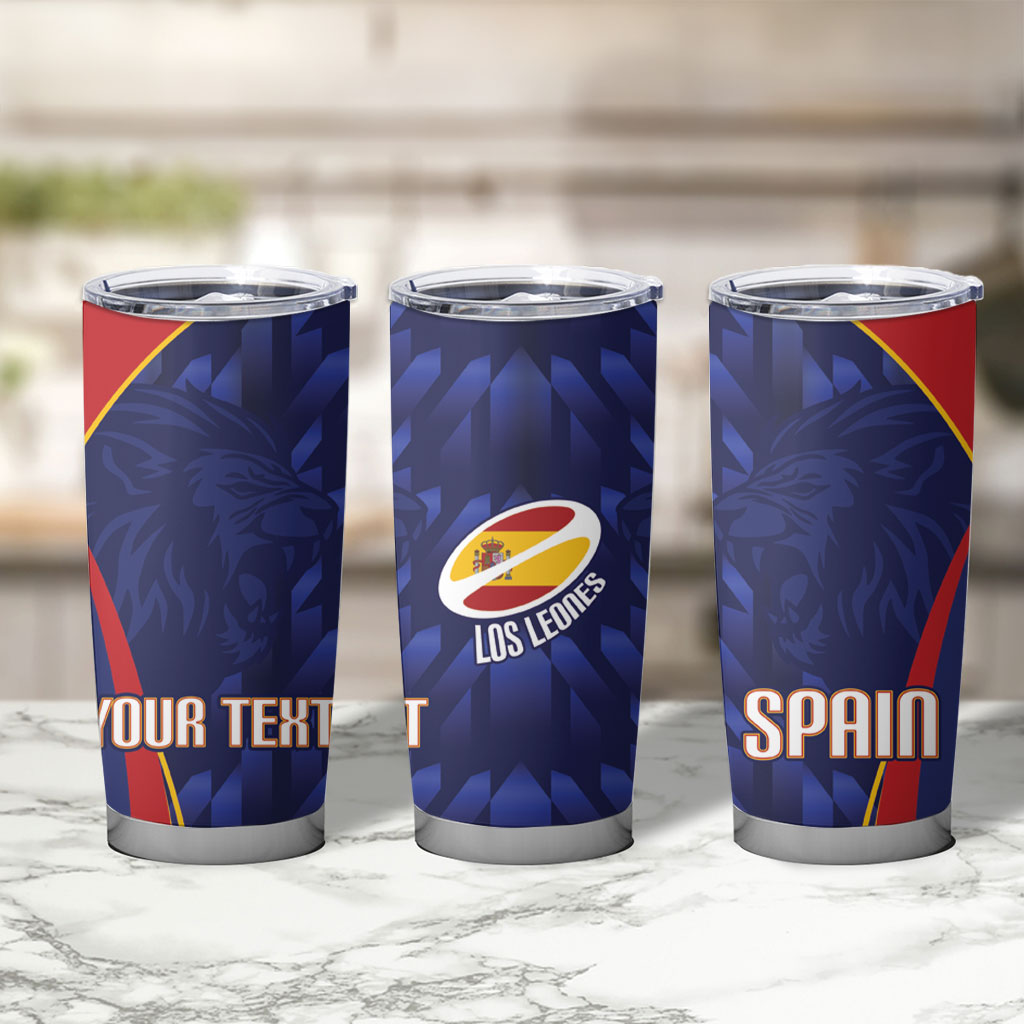 Custom Spain Rugby 2026 Tumbler Cup Vamos Los Leones Blue Version