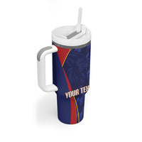 Custom Spain Rugby 2026 Tumbler With Handle Vamos Los Leones Blue Version