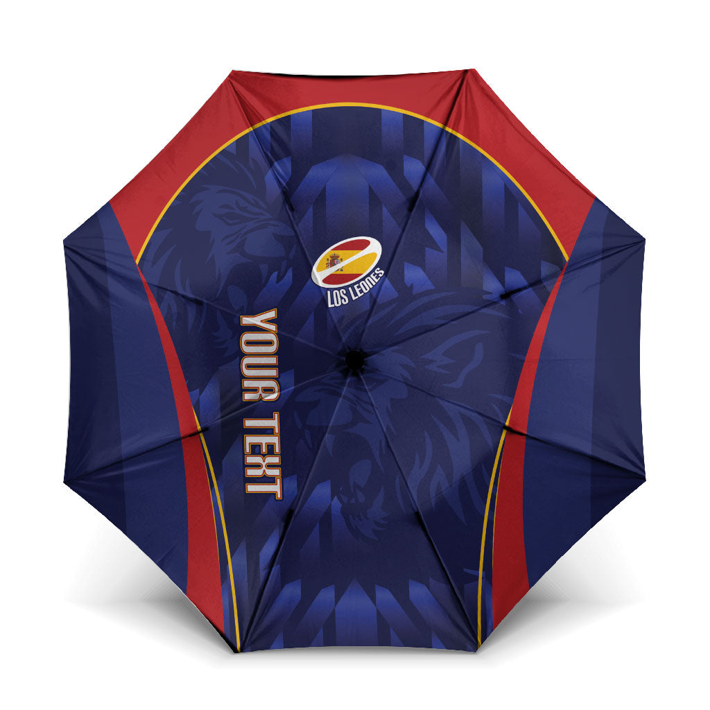 Custom Spain Rugby 2026 Umbrella Vamos Los Leones Blue Version
