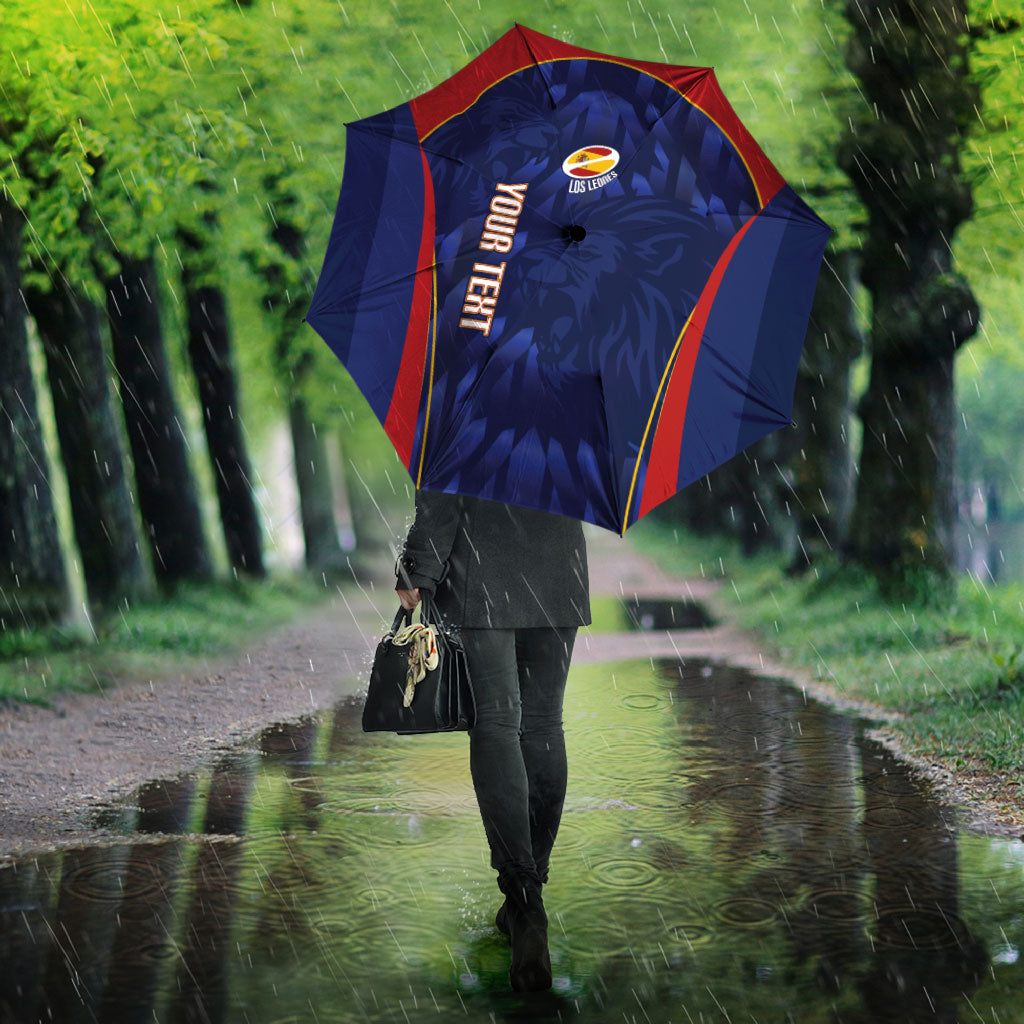 Custom Spain Rugby 2026 Umbrella Vamos Los Leones Blue Version