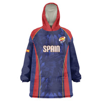 Custom Spain Rugby 2026 Wearable Blanket Hoodie Vamos Los Leones Blue Version