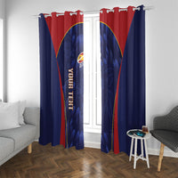 Custom Spain Rugby 2026 Window Curtain Vamos Los Leones Blue Version
